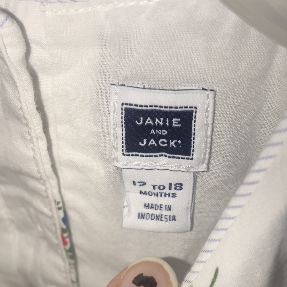 * SOLD * JANIE AND JACK FLORAL DRESS SIZE 12-18 MONTHS - Picture 6 of 7